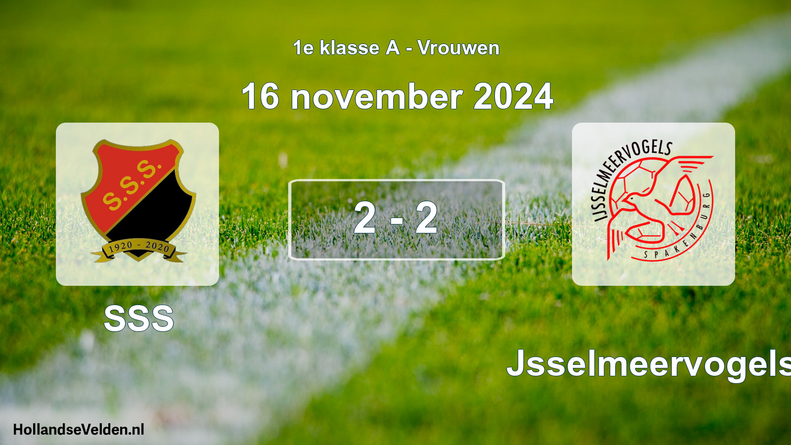 Total number of matches played: SSS - IJsselmeervogels 2 - 2 (16 November 2024)