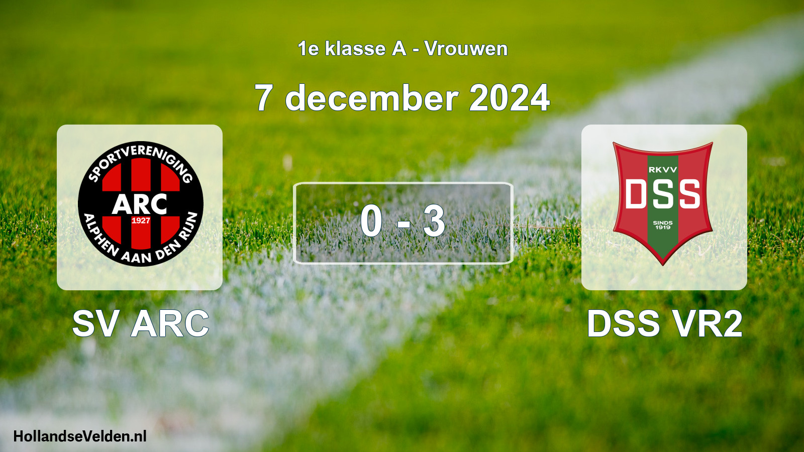 Total number of matches played: SV ARC - DSS VR2 0 - 3 (7 December 2024)