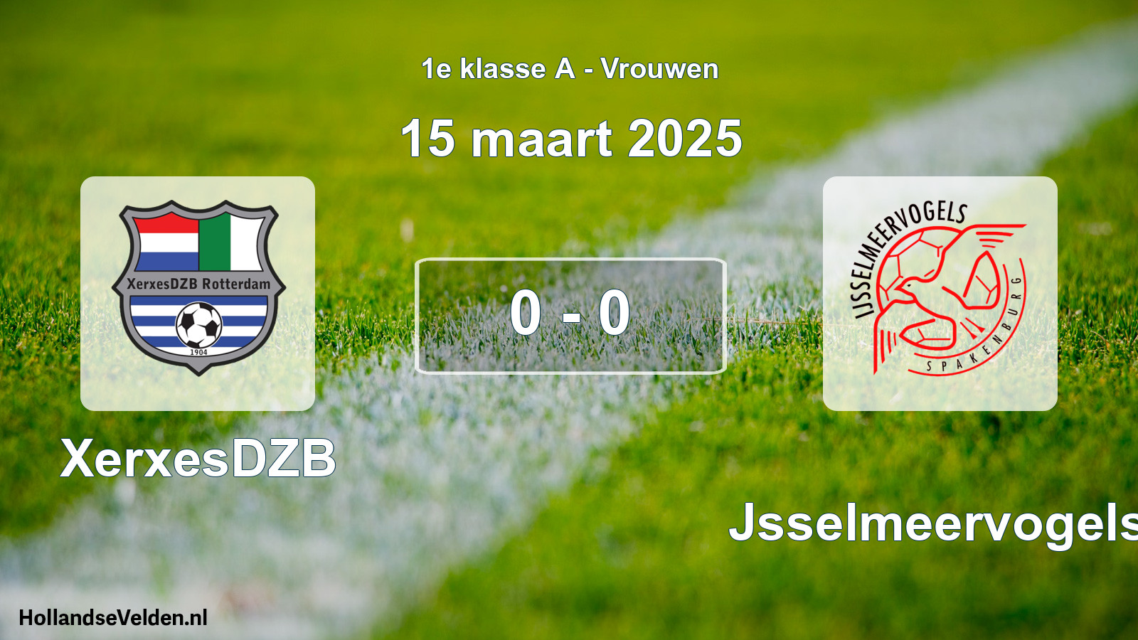 Total number of matches played: XerxesDZB - IJsselmeervogels 0 - 0 (15 March 2025)