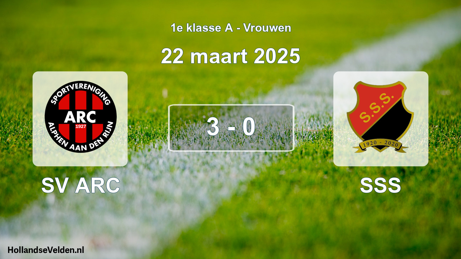Total number of matches played: SV ARC - SSS 3 - 0 (22 March 2025)