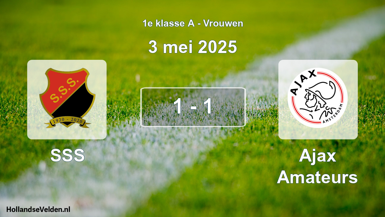 Gespeelde wedstrijd: SSS - Ajax Amateurs 1 - 1 (3 mei 2025)