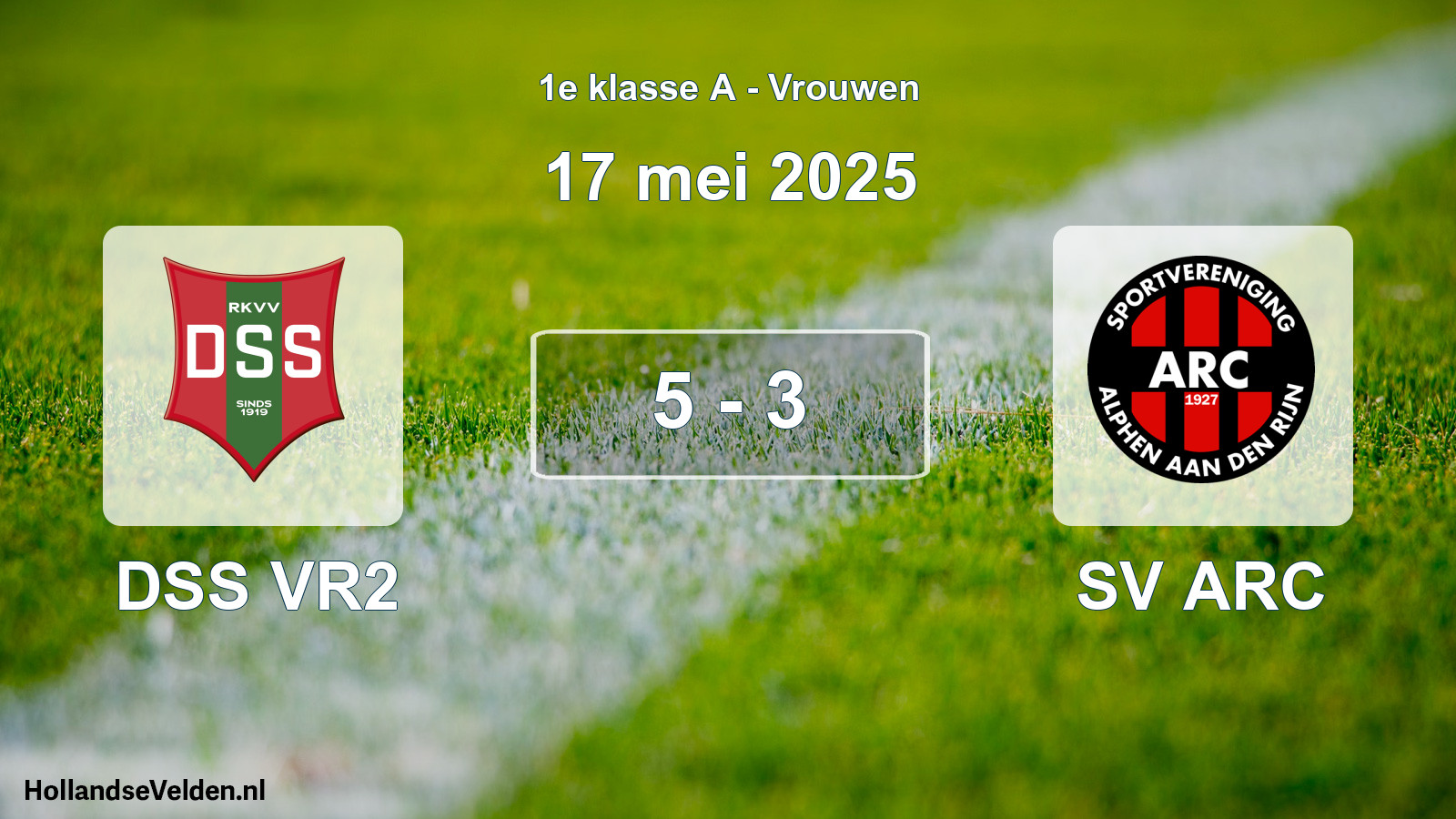 Total number of matches played: DSS VR2 - SV ARC 5 - 3 (17 May 2025)