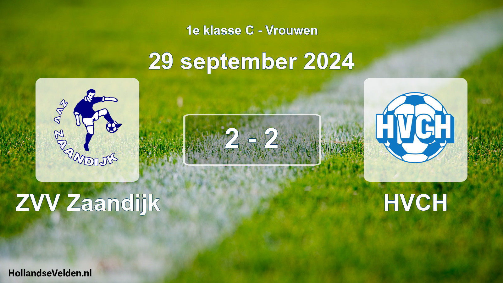 Gespeelde wedstrijd: ZVV Zaandijk - HVCH 2 - 2 (29 september 2024)
