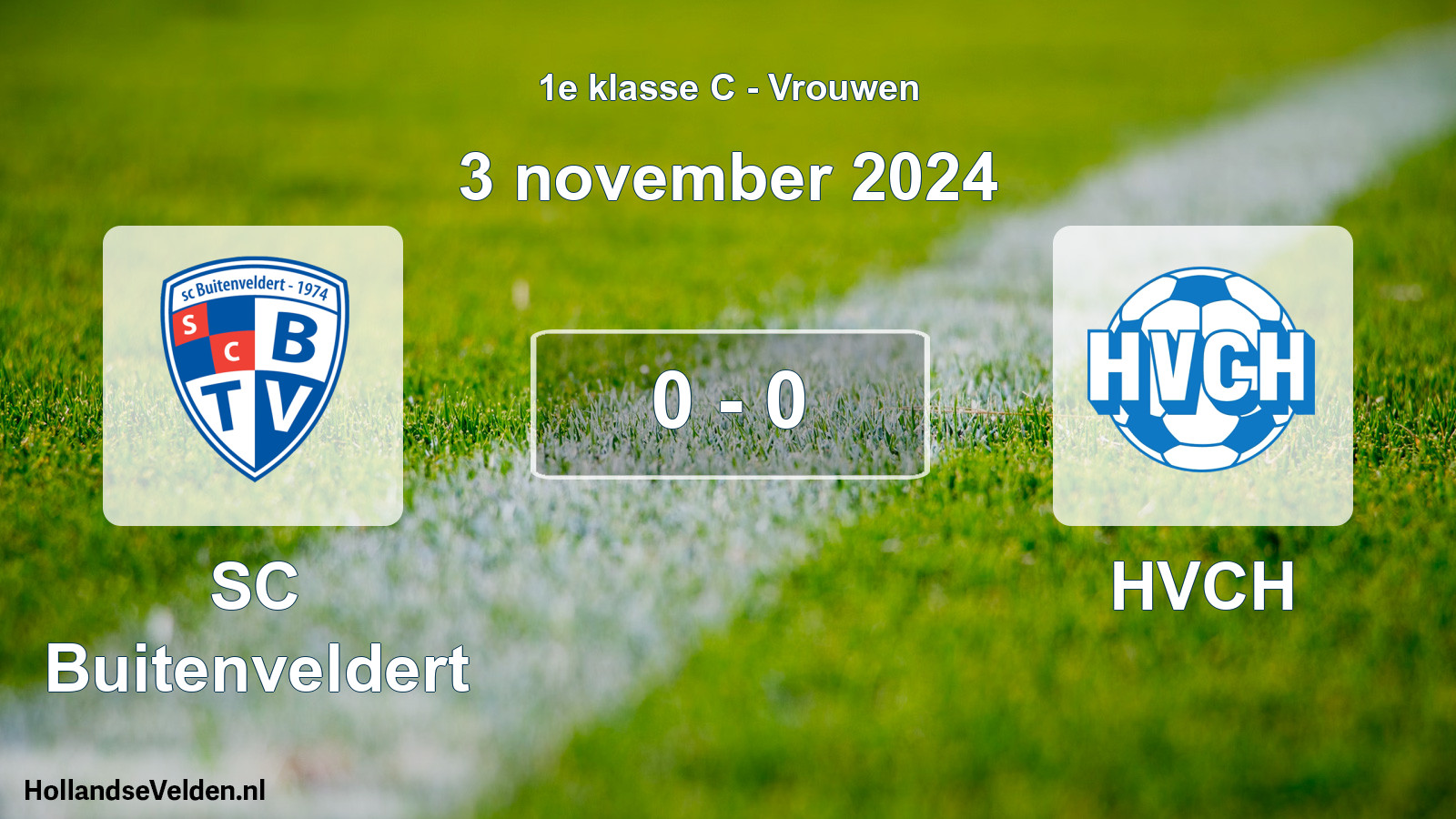 Gespeelde wedstrijd: SC Buitenveldert - HVCH 0 - 0 (3 november 2024)