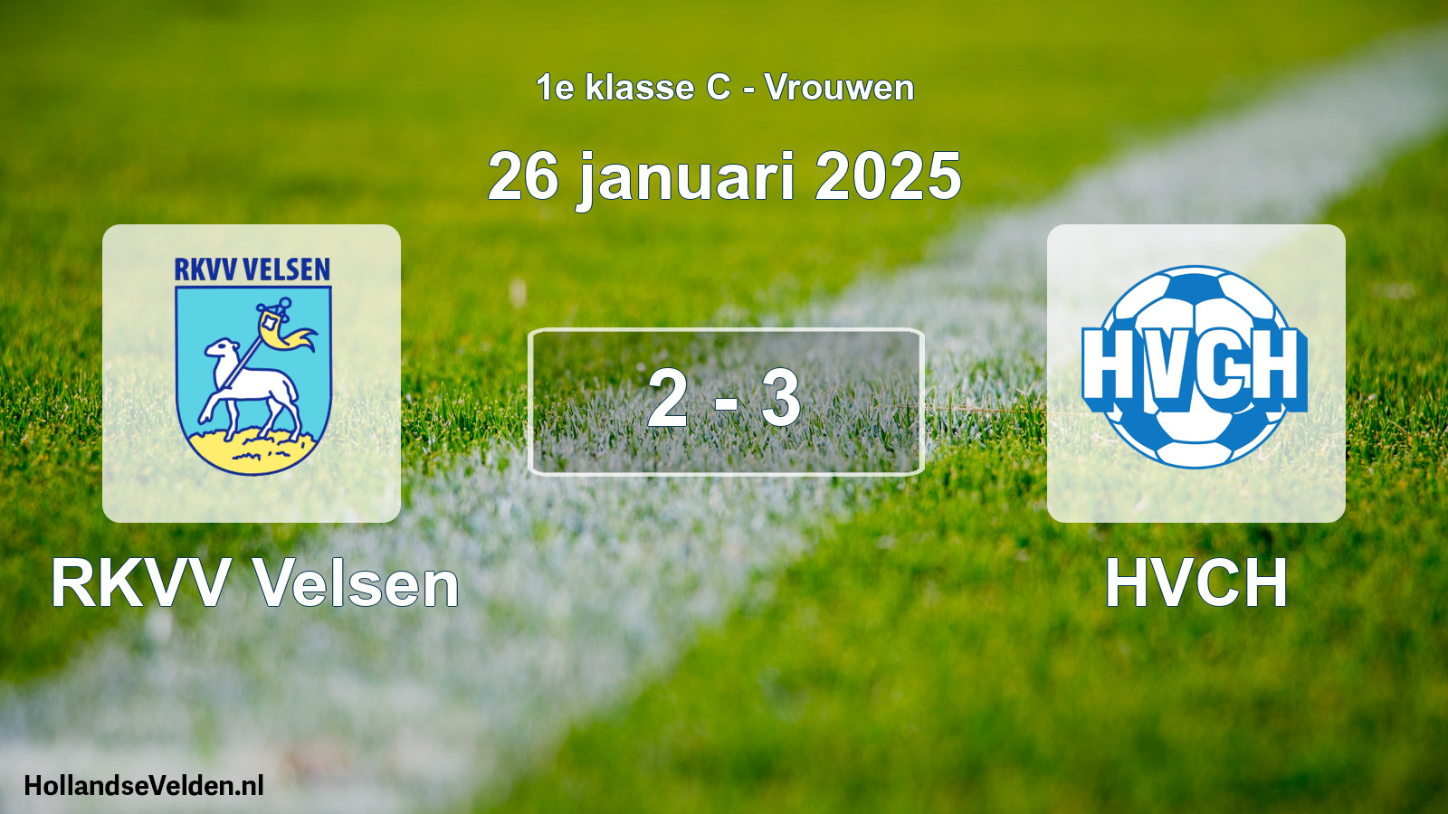 Gespeelde wedstrijd: RKVV Velsen - HVCH 2 - 3 (26 januari 2025)