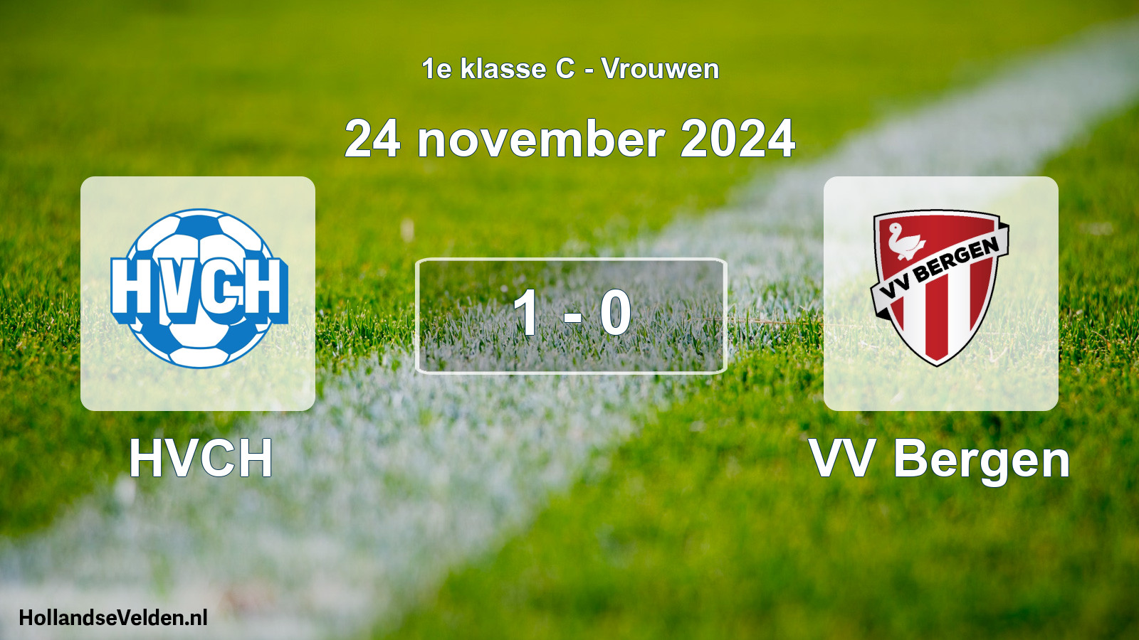 Gespeelde wedstrijd: HVCH - VV Bergen 1 - 0 (24 november 2024)