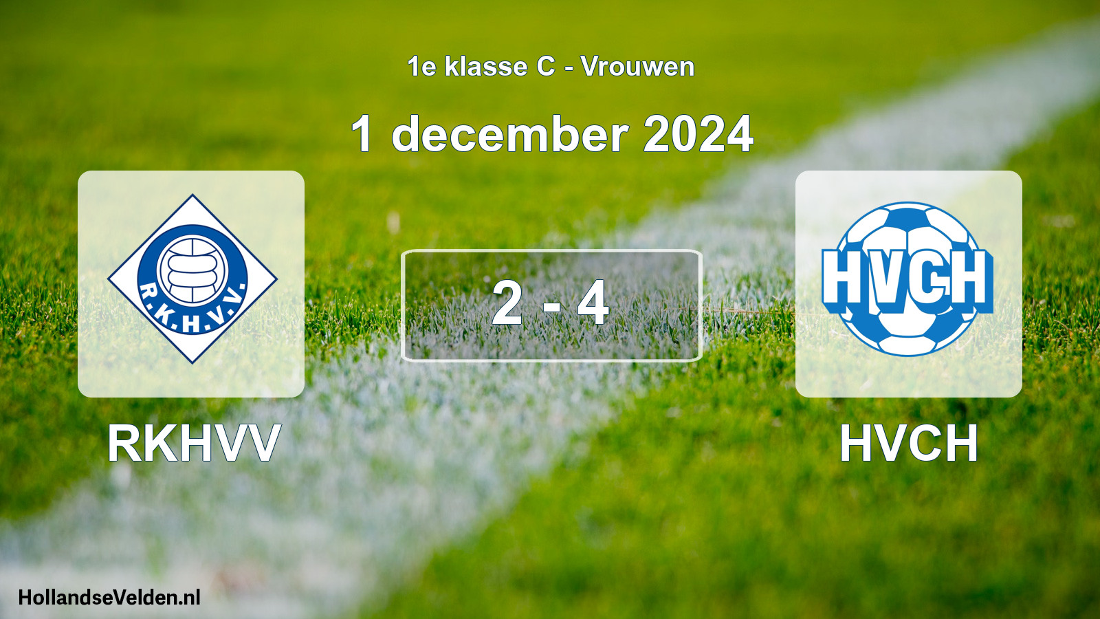 Gespeelde wedstrijd: RKHVV - HVCH 2 - 4 (1 december 2024)