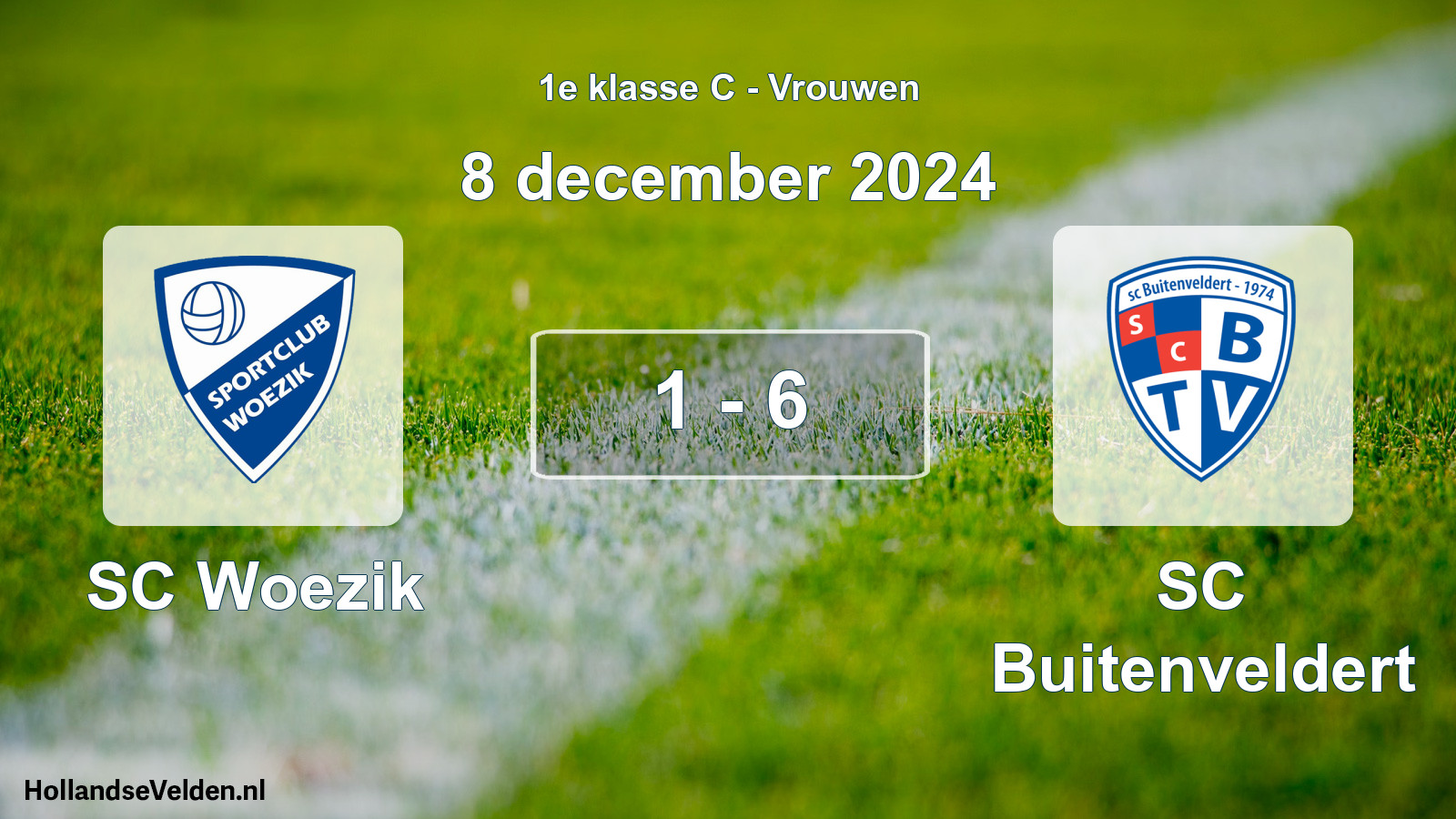Gespeelde wedstrijd: SC Woezik - SC Buitenveldert 1 - 6 (8 december 2024)