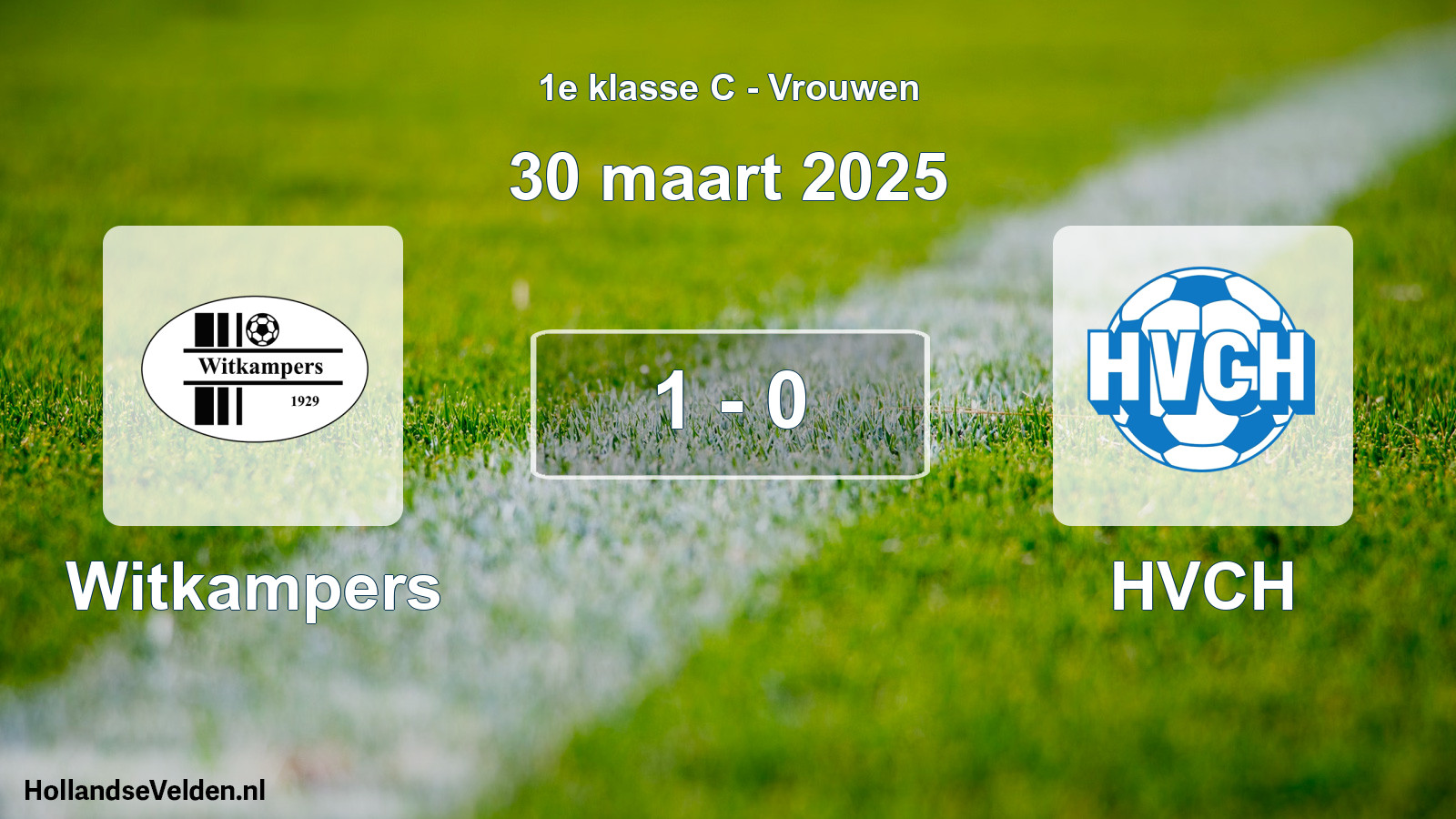 Gespeelde wedstrijd: Witkampers - HVCH 1 - 0 (30 maart 2025)