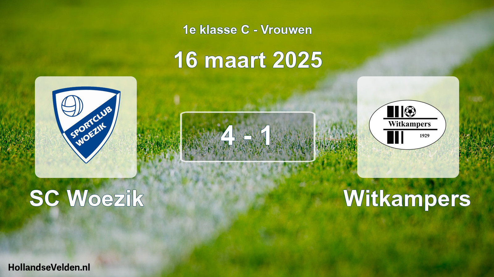 Gespeelde wedstrijd: SC Woezik - Witkampers 4 - 1 (16 maart 2025)