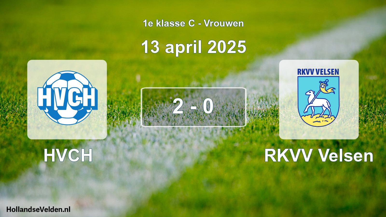Gespeelde wedstrijd: HVCH - RKVV Velsen 2 - 0 (13 april 2025)