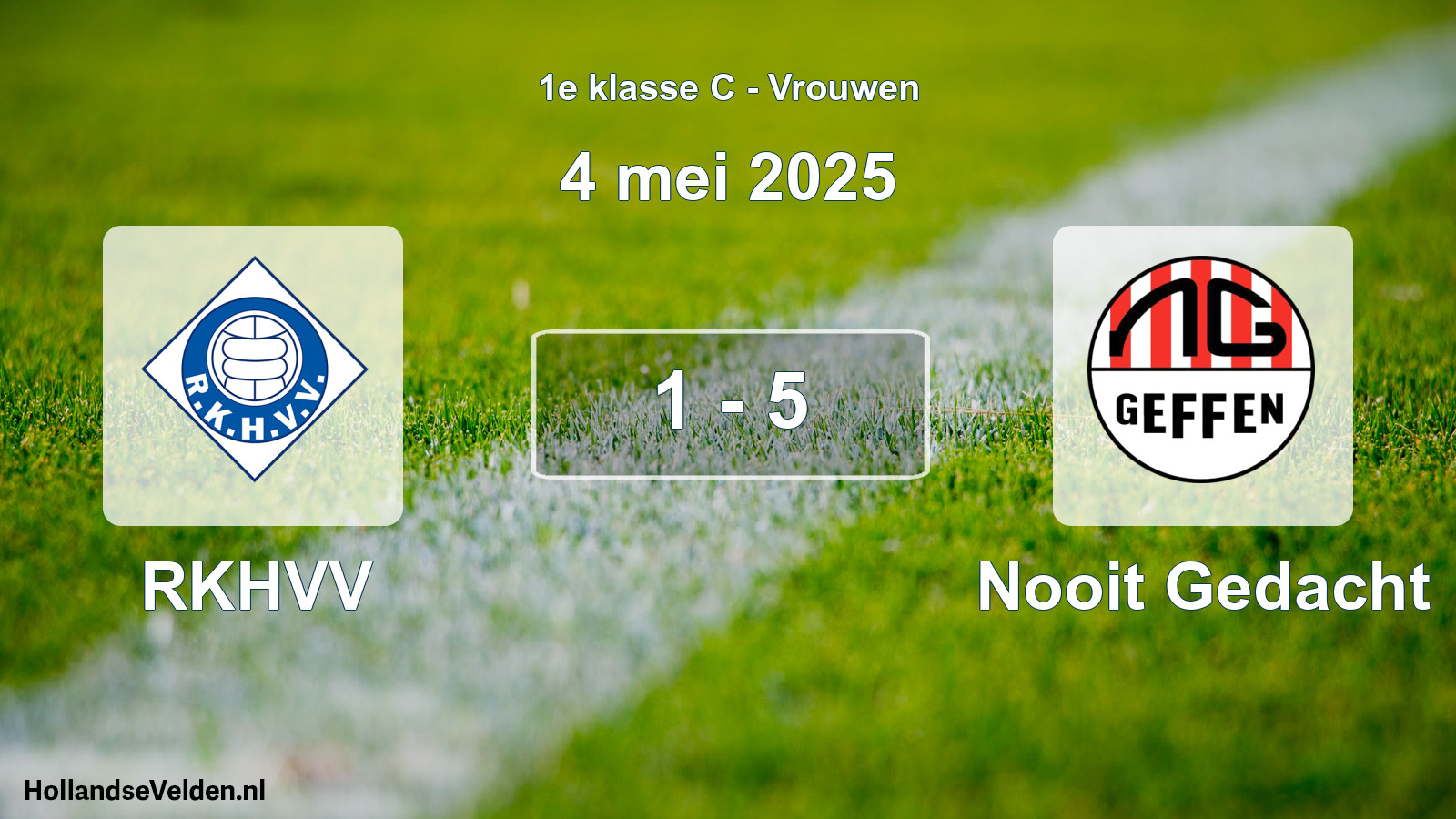 Gespeelde wedstrijd: RKHVV - Nooit Gedacht 1 - 5 (4 mei 2025)
