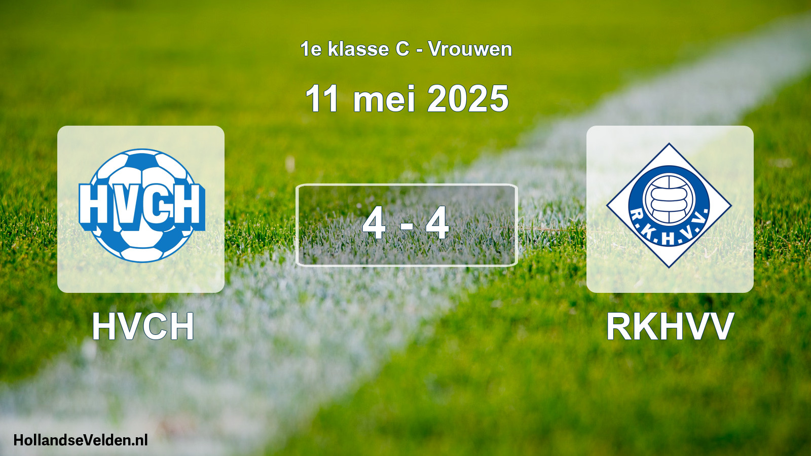 Gespeelde wedstrijd: HVCH - RKHVV 4 - 4 (11 mei 2025)