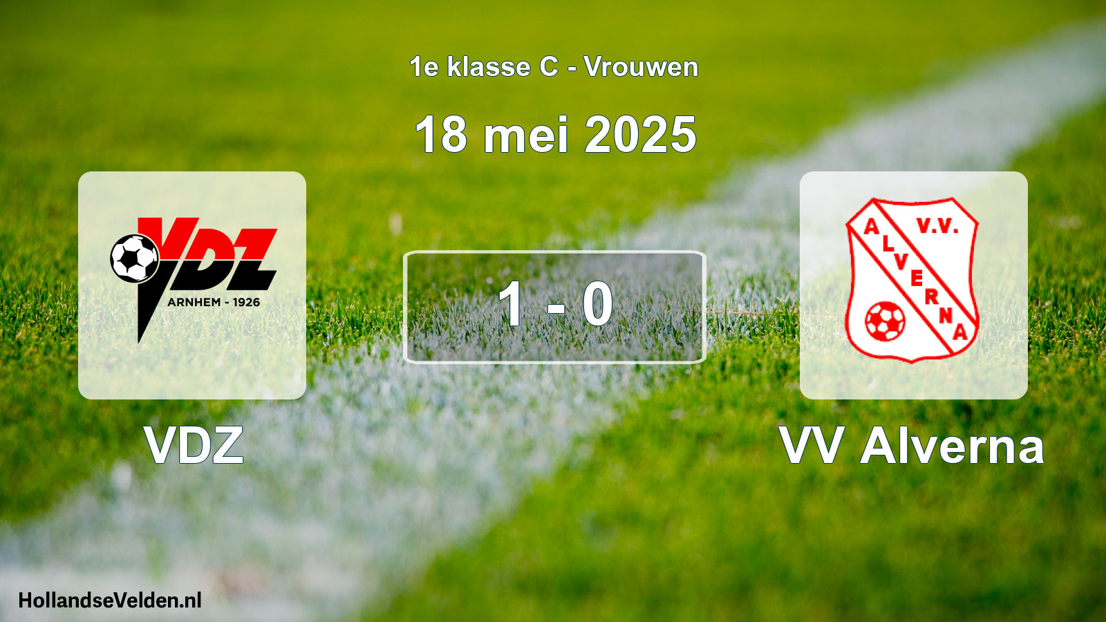 Gespeelde wedstrijd: VDZ - VV Alverna 1 - 0 (18 mei 2025)
