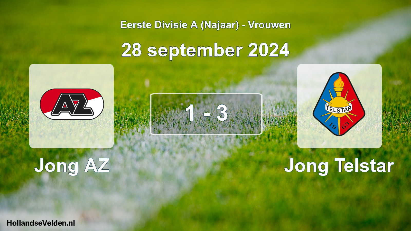 Total number of matches played: Jong AZ - Jong Telstar 1 - 3 (28 September 2024)