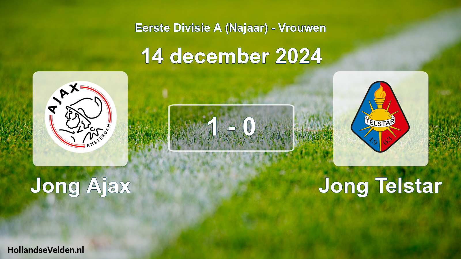 Total number of matches played: Jong Ajax - Jong Telstar 1 - 0 (14 December 2024)