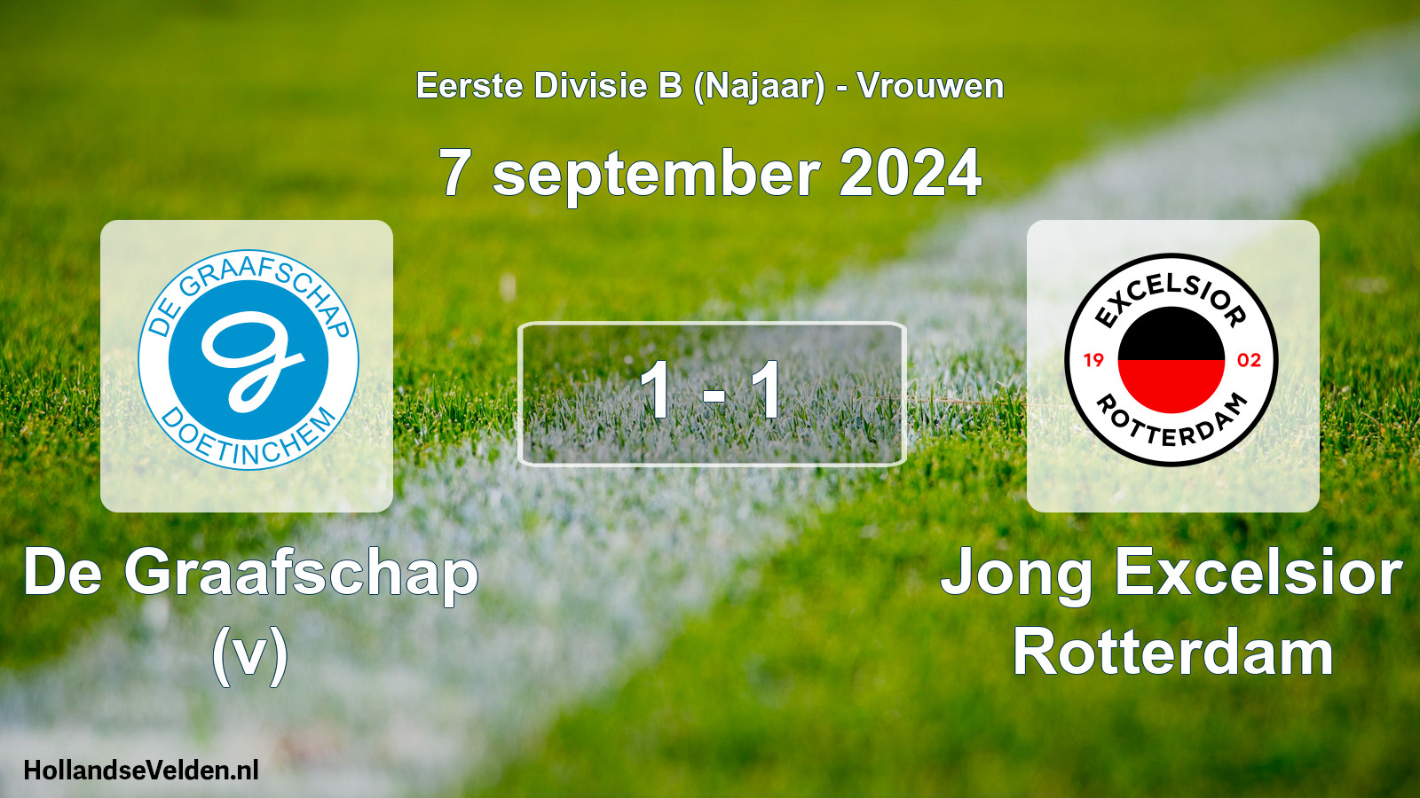 Total number of matches played: De Graafschap (v) - Jong Excelsior Rotterdam 1 - 1 (7 September 2024)