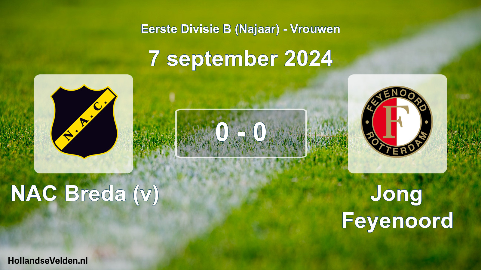 Total number of matches played: NAC Breda (v) - Jong Feyenoord 0 - 0 (7 September 2024)