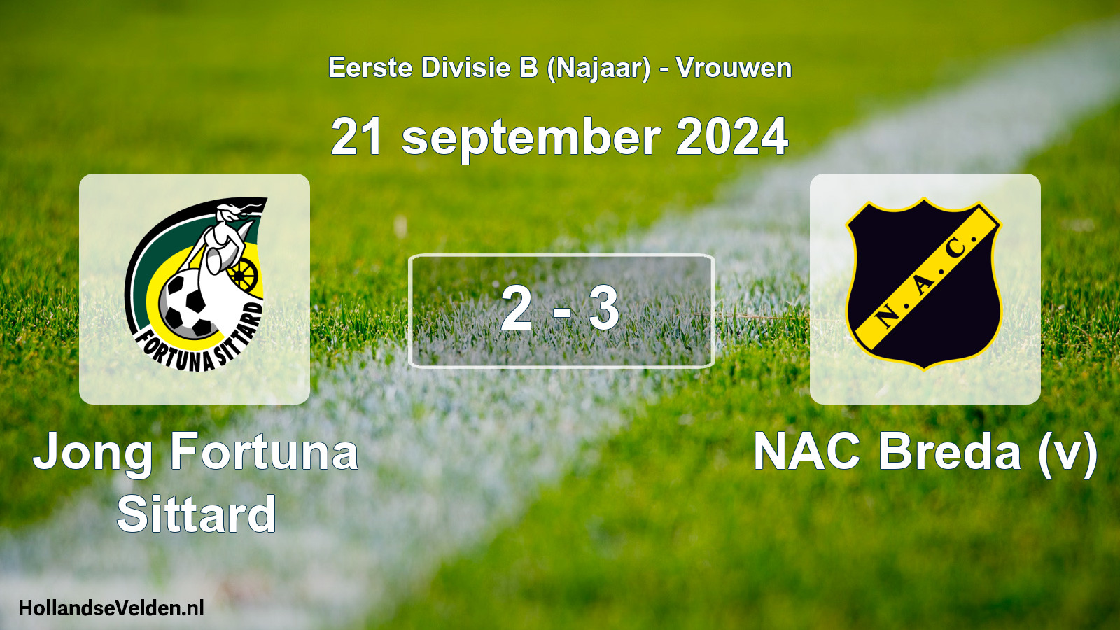 Gespeelde wedstrijd: Jong Fortuna Sittard - NAC Breda (v) 2 - 3 (21 september 2024)