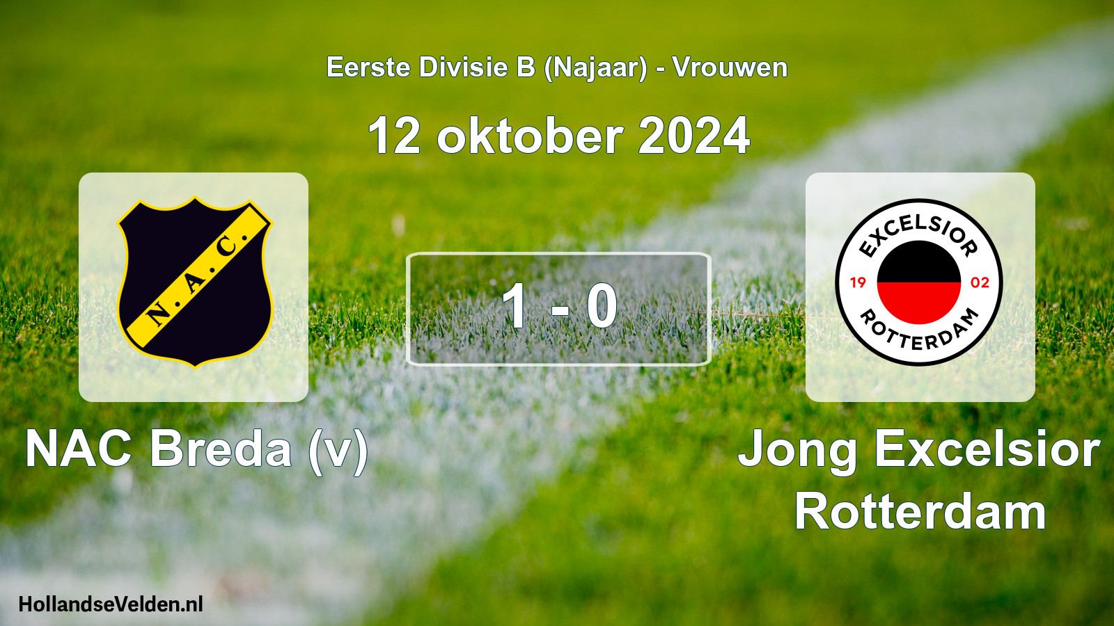 Total number of matches played: NAC Breda (v) - Jong Excelsior Rotterdam 1 - 0 (12 October 2024)