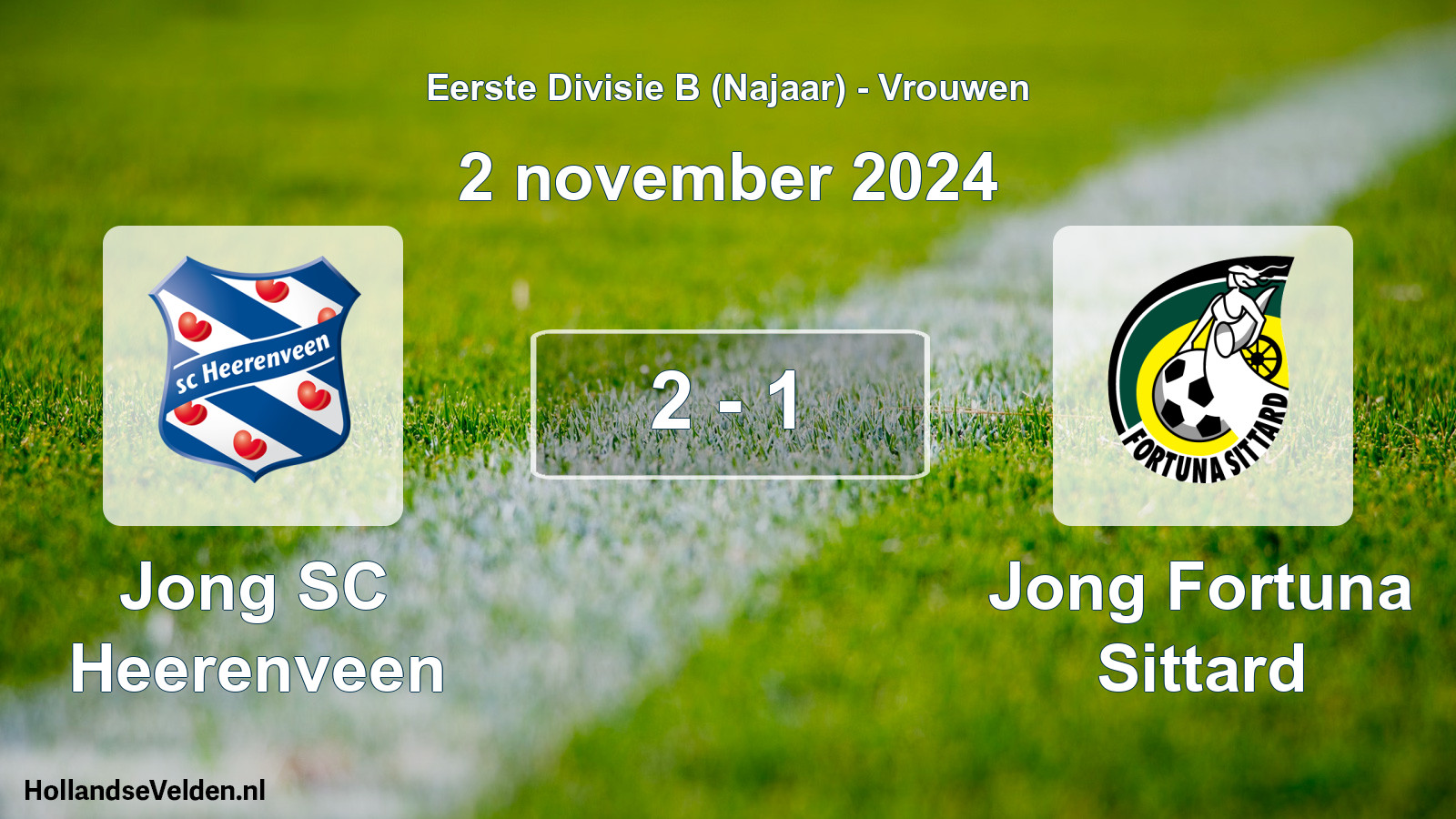 Total number of matches played: Jong SC Heerenveen - Jong Fortuna Sittard 2 - 1 (2 November 2024)