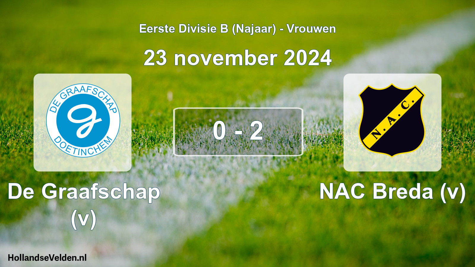 Gespeelde wedstrijd: De Graafschap (v) - NAC Breda (v) 0 - 2 (23 november 2024)