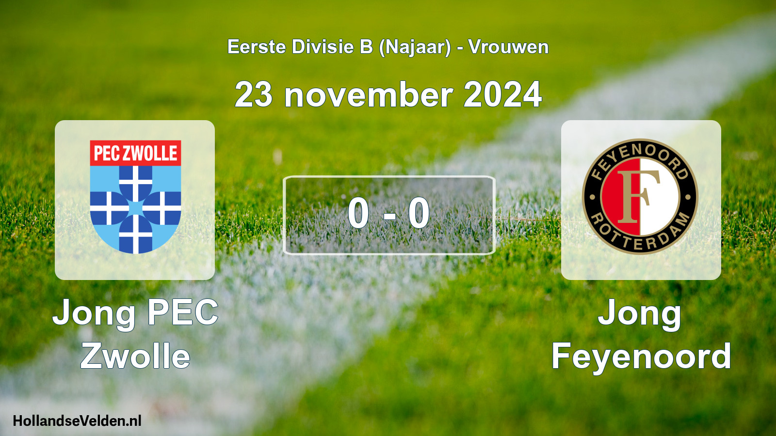 Gespeelde wedstrijd: Jong PEC Zwolle - Jong Feyenoord 0 - 0 (23 november 2024)