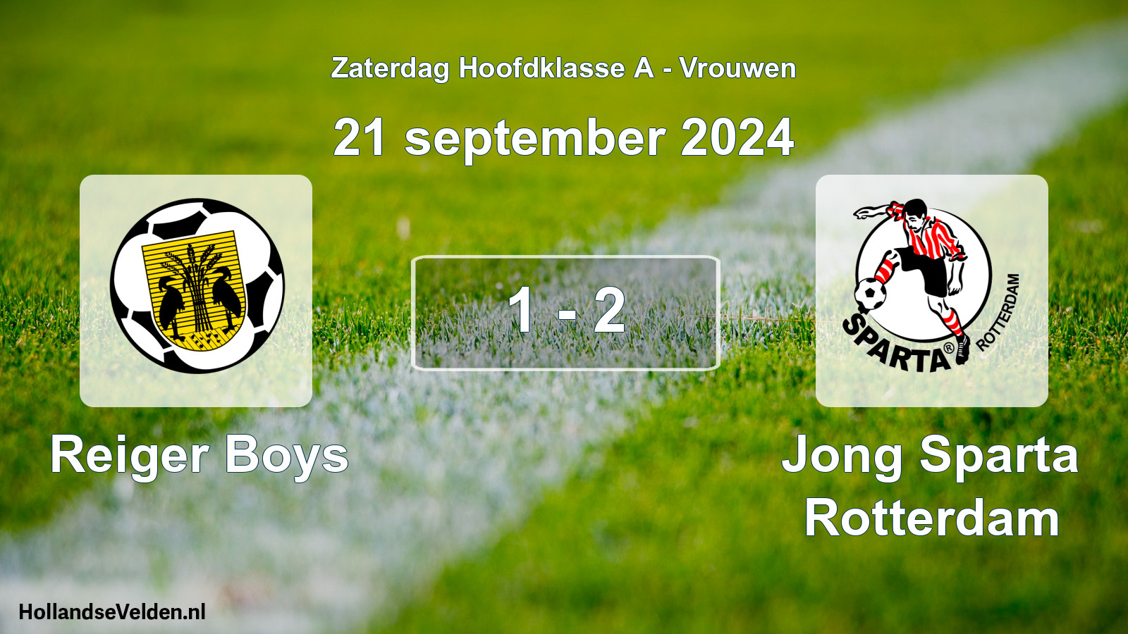 Total number of matches played: Reiger Boys - Jong Sparta Rotterdam 1 - 2 (21 September 2024)