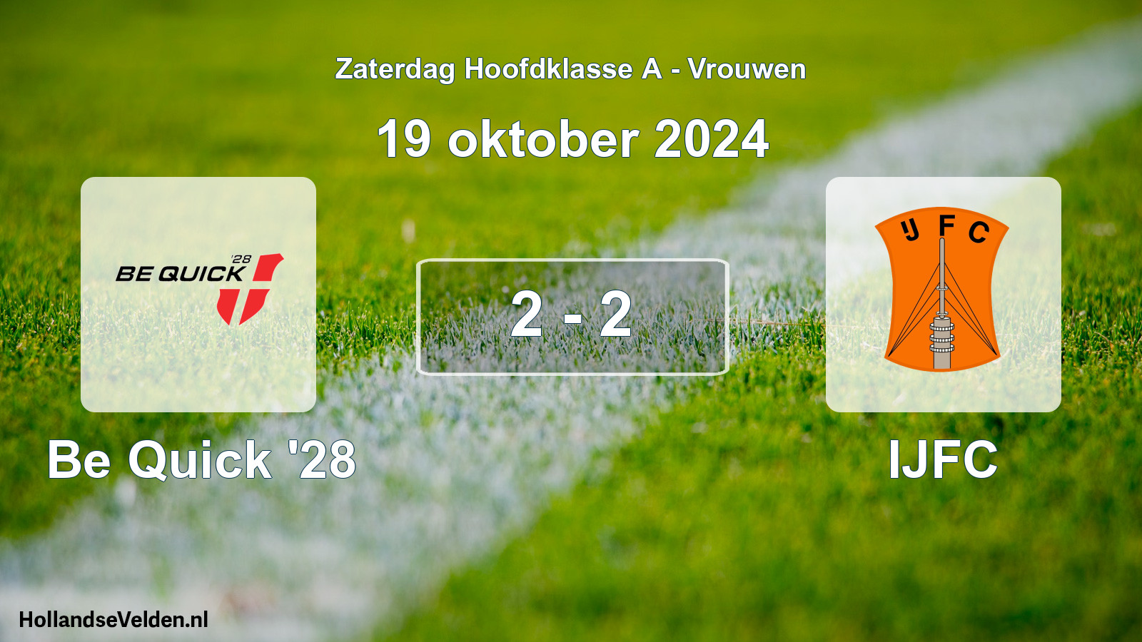 Total number of matches played: Be Quick '28 - IJFC 2 - 2 (19 October 2024)
