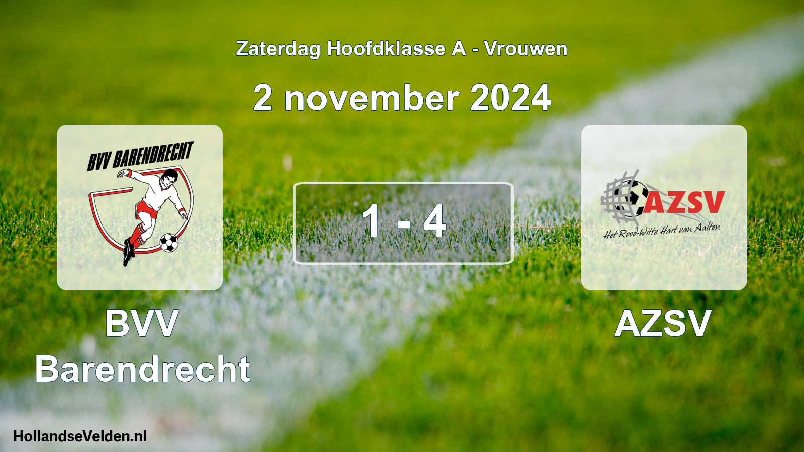 Total number of matches played: BVV Barendrecht - AZSV 1 - 4 (2 November 2024)