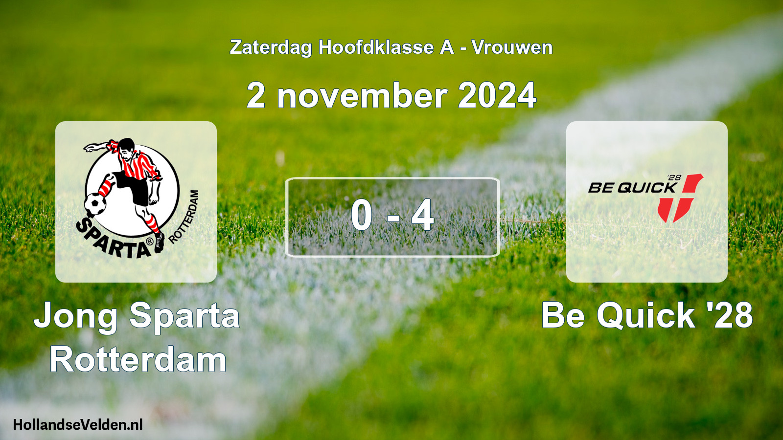 Total number of matches played: Jong Sparta Rotterdam - Be Quick '28 0 - 4 (2 November 2024)
