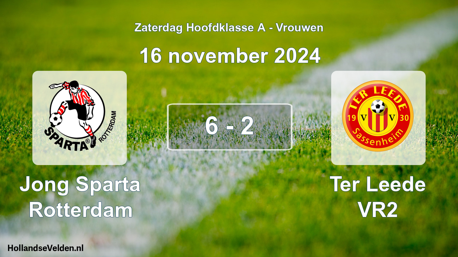 Total number of matches played: Jong Sparta Rotterdam - Ter Leede VR2 6 - 2 (16 November 2024)