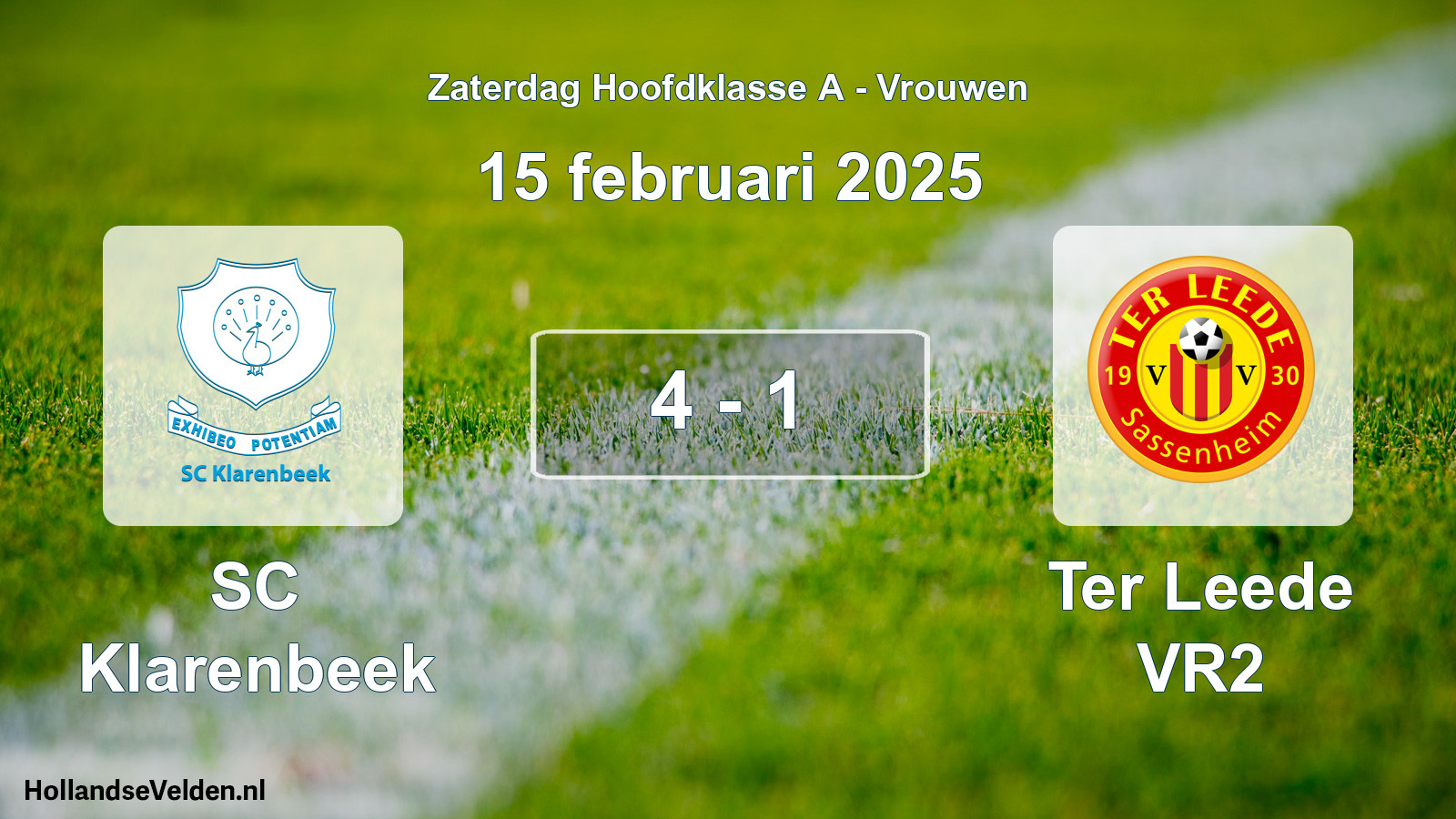 Total number of matches played: SC Klarenbeek - Ter Leede VR2 4 - 1 (15 February 2025)