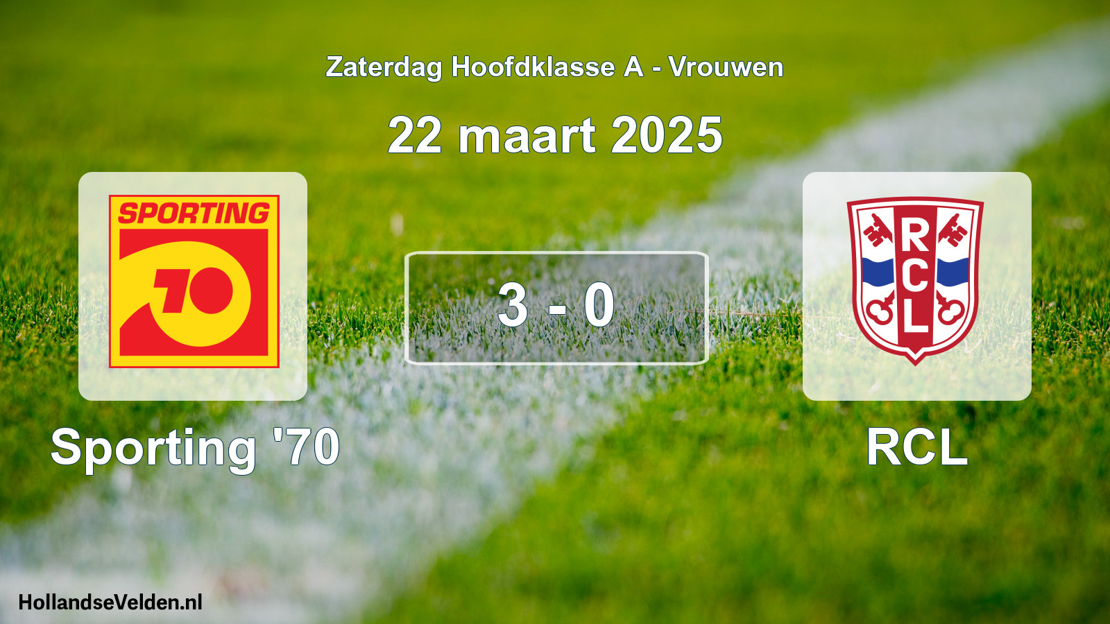 Total number of matches played: Sporting '70 - RCL 3 - 0 (22 March 2025)