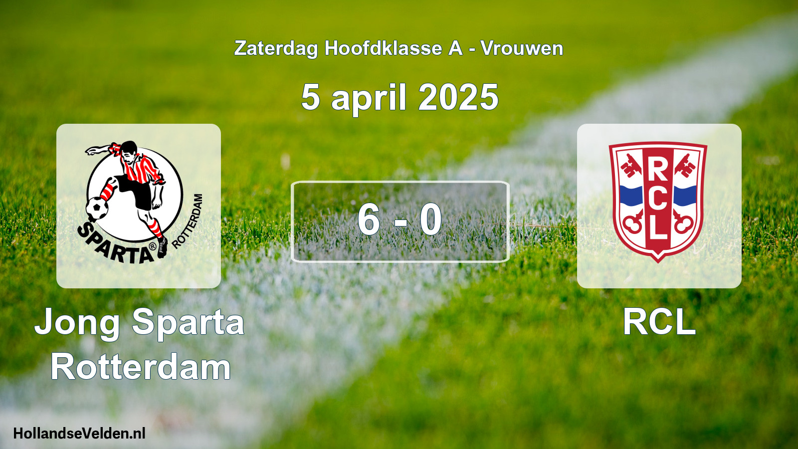 Total number of matches played: Jong Sparta Rotterdam - RCL 6 - 0 (5 April 2025)