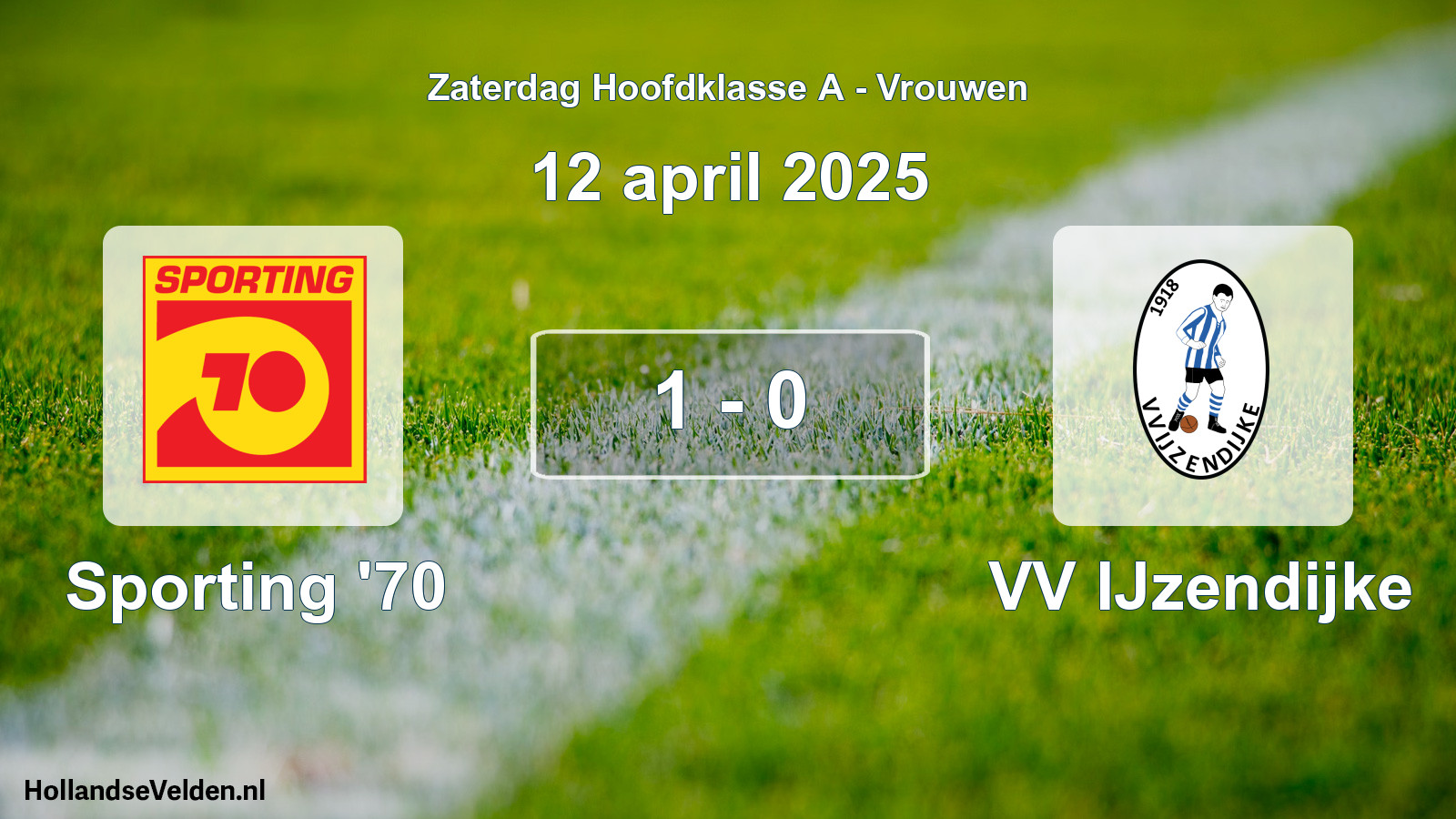 Total number of matches played: Sporting '70 - VV IJzendijke 1 - 0 (12 April 2025)