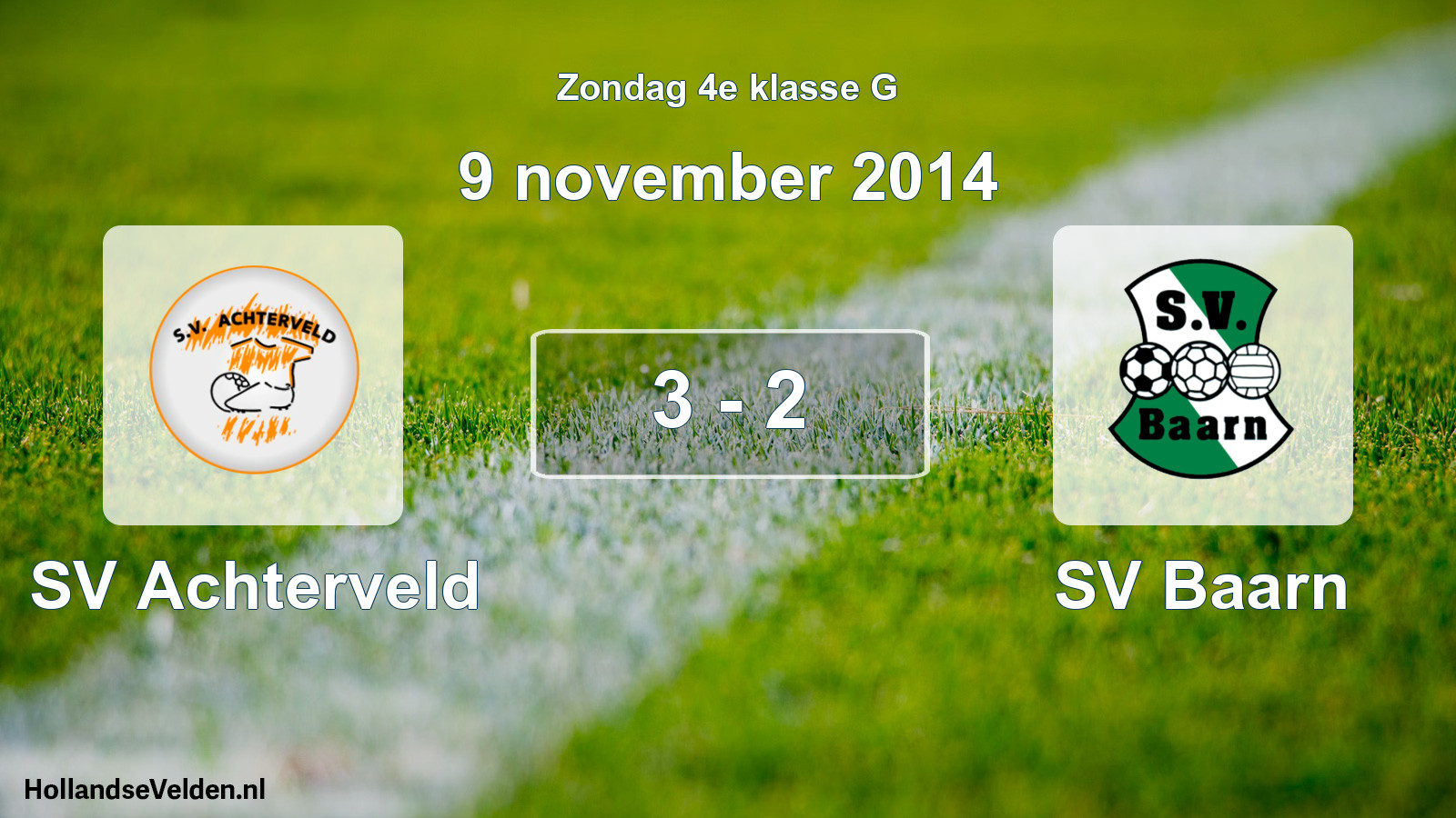 Total number of matches played: SV Achterveld - SV Baarn 3 - 2 (9 November 2014)