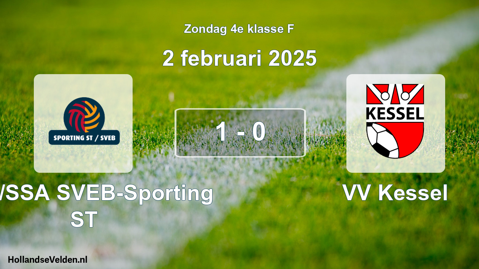 Total number of matches played: SJO/SSA SVEB-Sporting ST - VV Kessel 1 - 0 (2 February 2025)