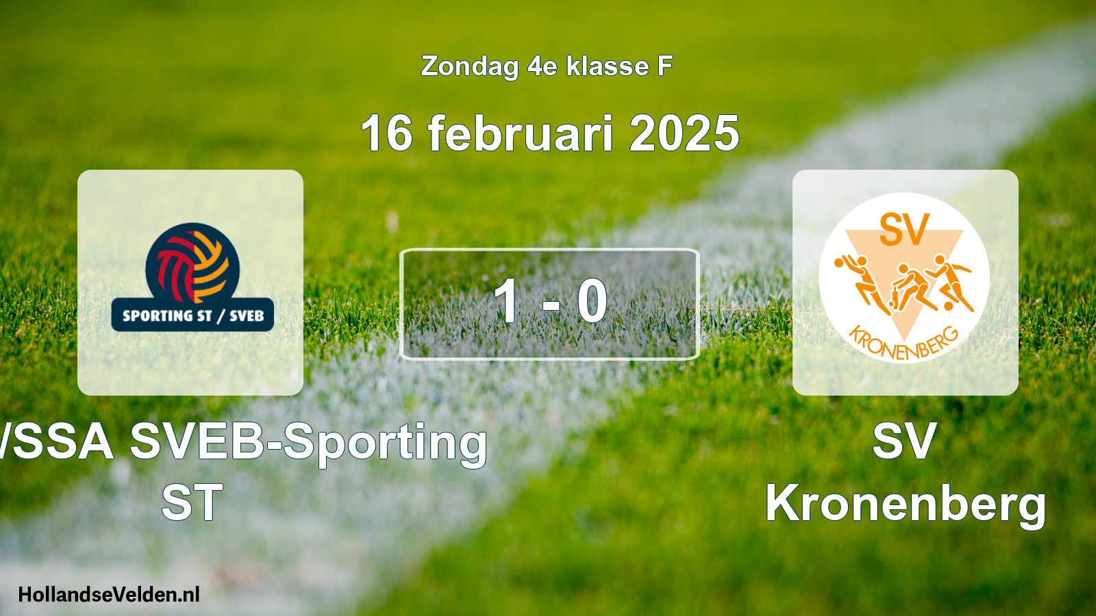 Total number of matches played: SJO/SSA SVEB-Sporting ST - SV Kronenberg 1 - 0 (16 February 2025)