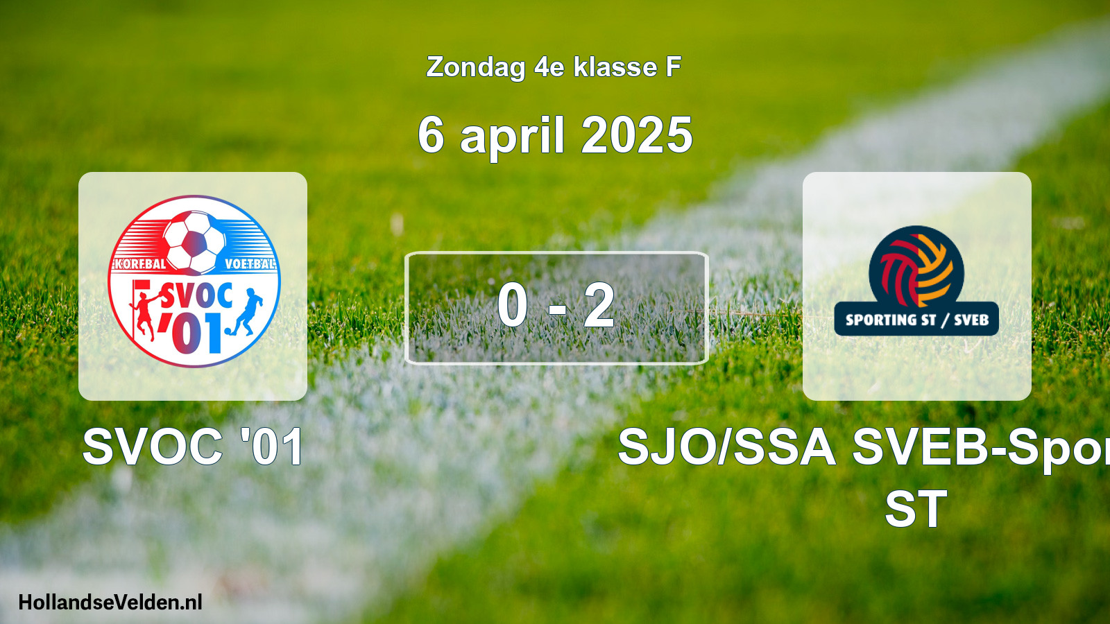 Total number of matches played: SVOC '01 - SJO/SSA SVEB-Sporting ST 0 - 2 (6 April 2025)