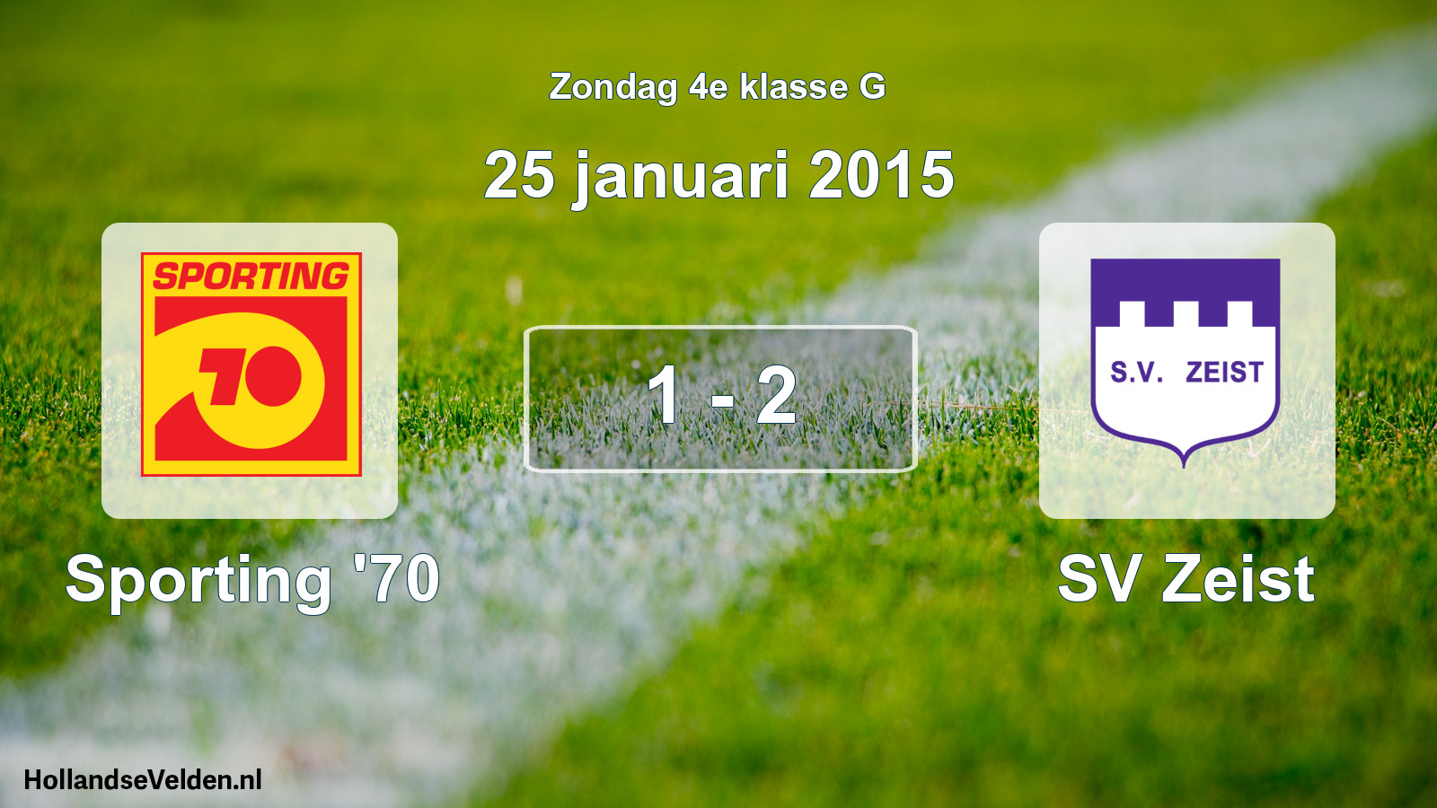 Total number of matches played: Sporting '70 - SV Zeist 1 - 2 (25 January 2015)