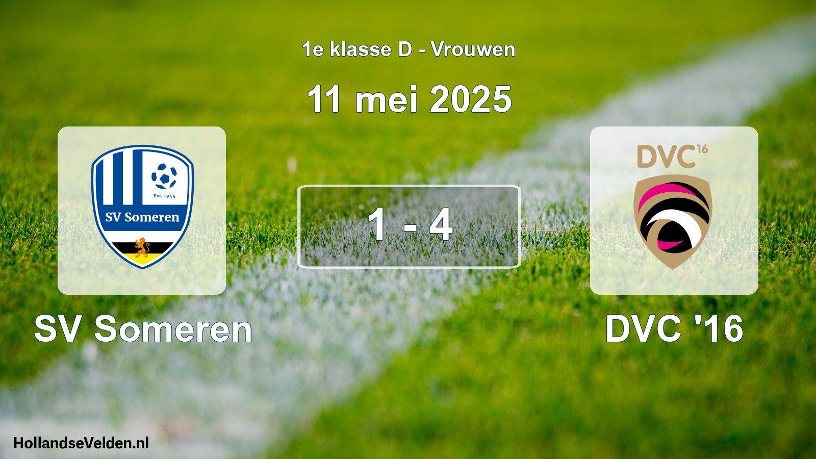 Gespeelde wedstrijd: SV Someren - DVC '16 1 - 4 (11 mei 2025)
