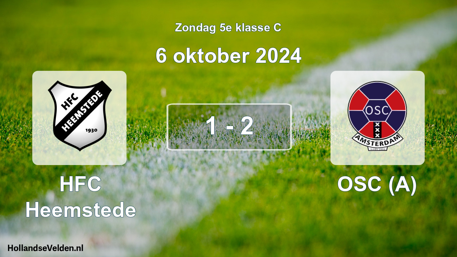 Total number of matches played: HFC Heemstede - OSC (A) 1 - 2 (6 October 2024)