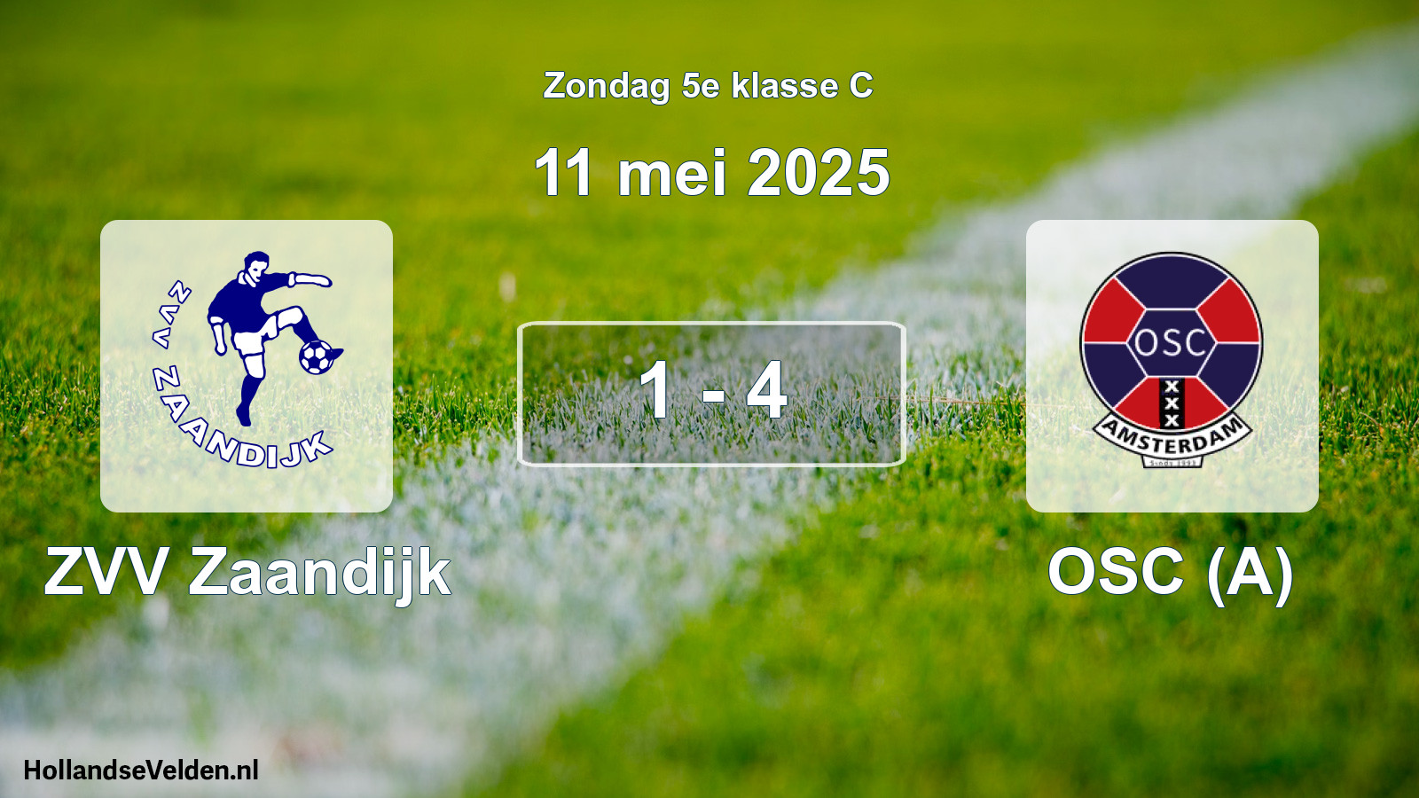 Total number of matches played: ZVV Zaandijk - OSC (A) 1 - 4 (11 May 2025)
