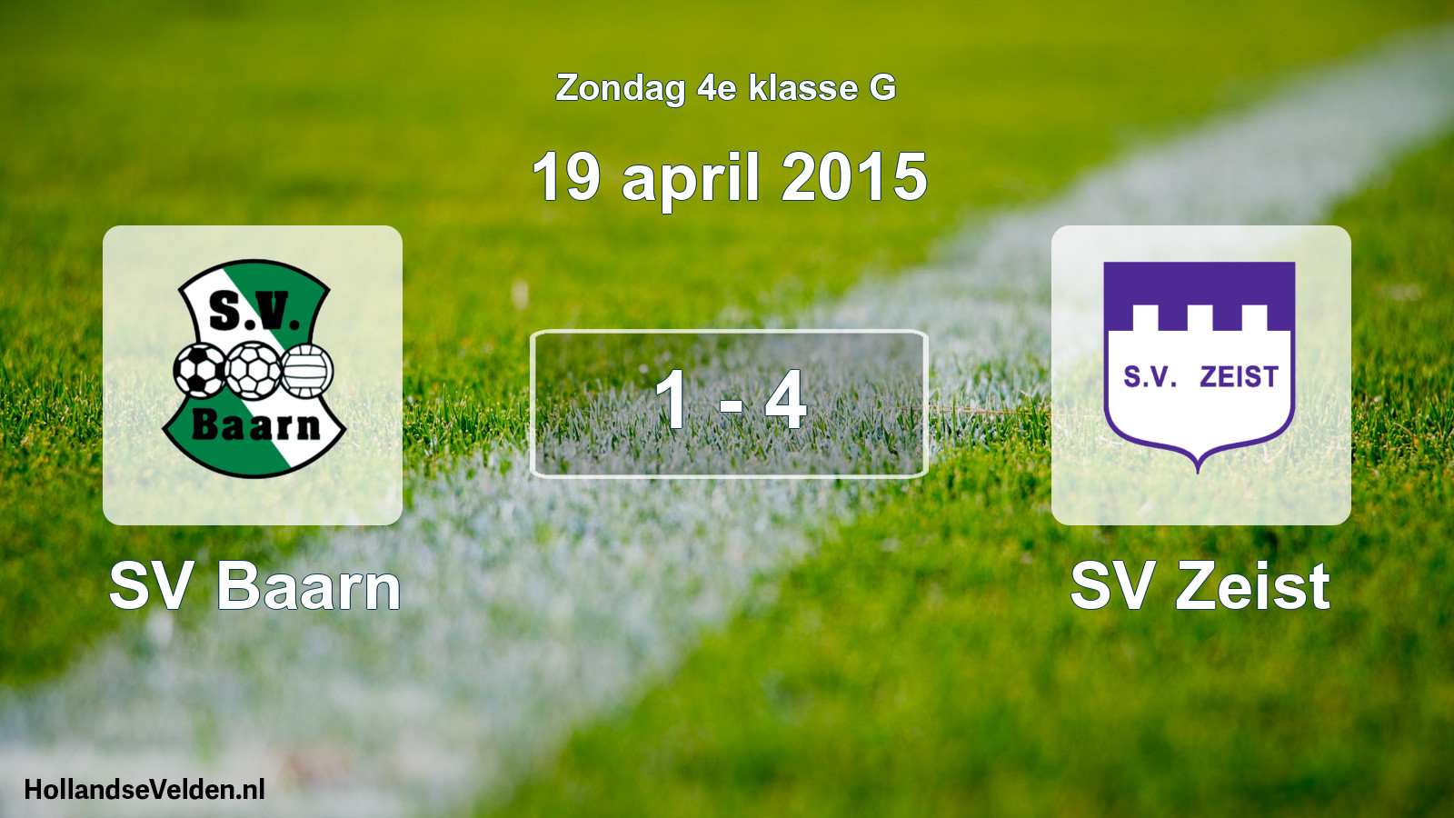 Total number of matches played: SV Baarn - SV Zeist 1 - 4 (19 April 2015)