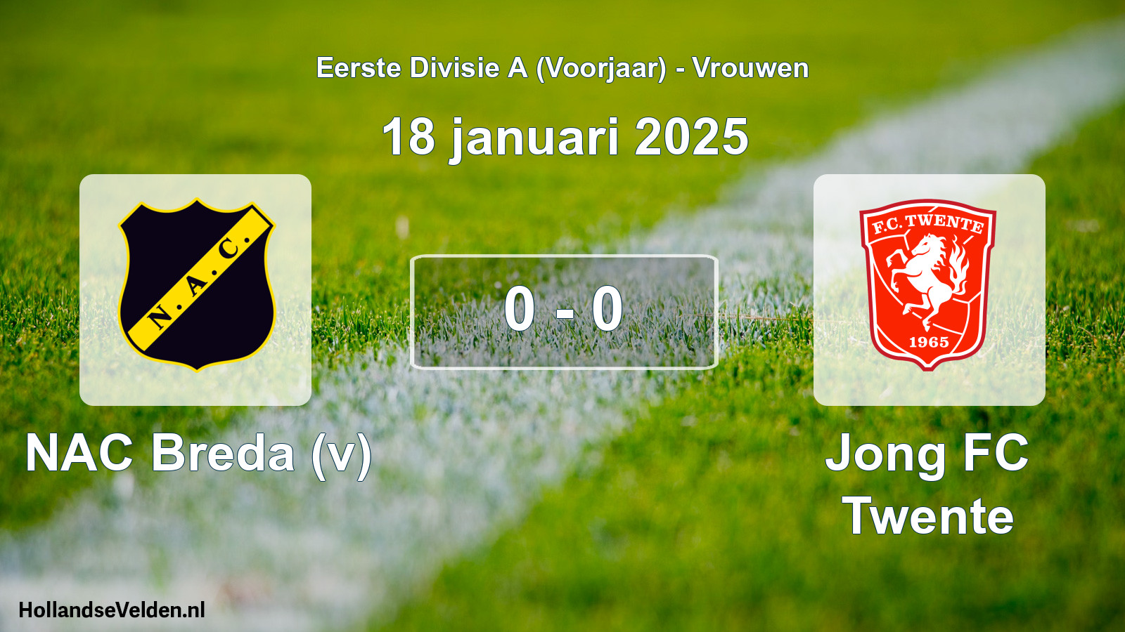 Total number of matches played: NAC Breda (v) - Jong FC Twente 0 - 0 (18 January 2025)