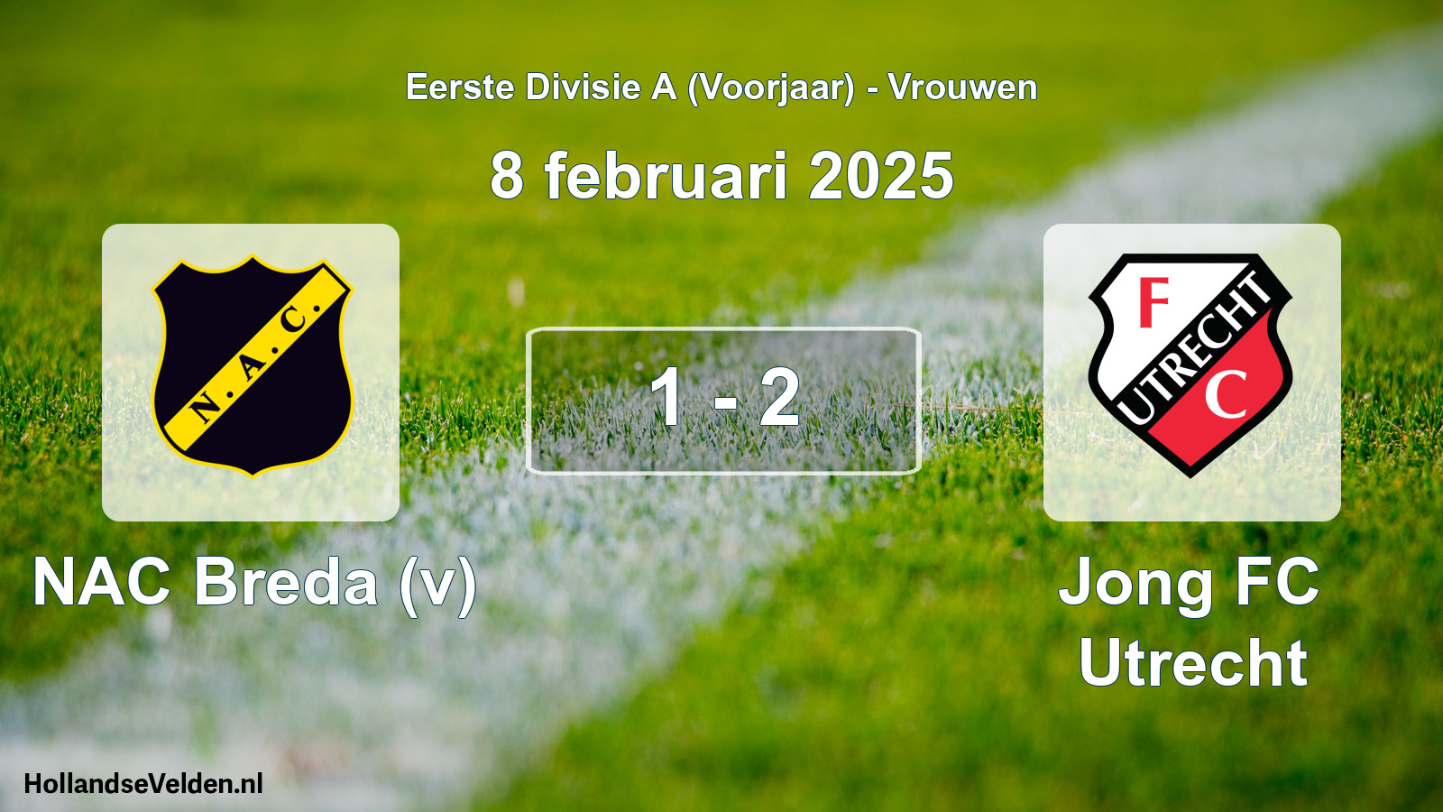 Total number of matches played: NAC Breda (v) - Jong FC Utrecht 1 - 2 (8 February 2025)