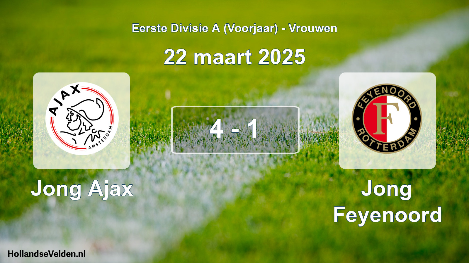 Total number of matches played: Jong Ajax - Jong Feyenoord 4 - 1 (22 March 2025)