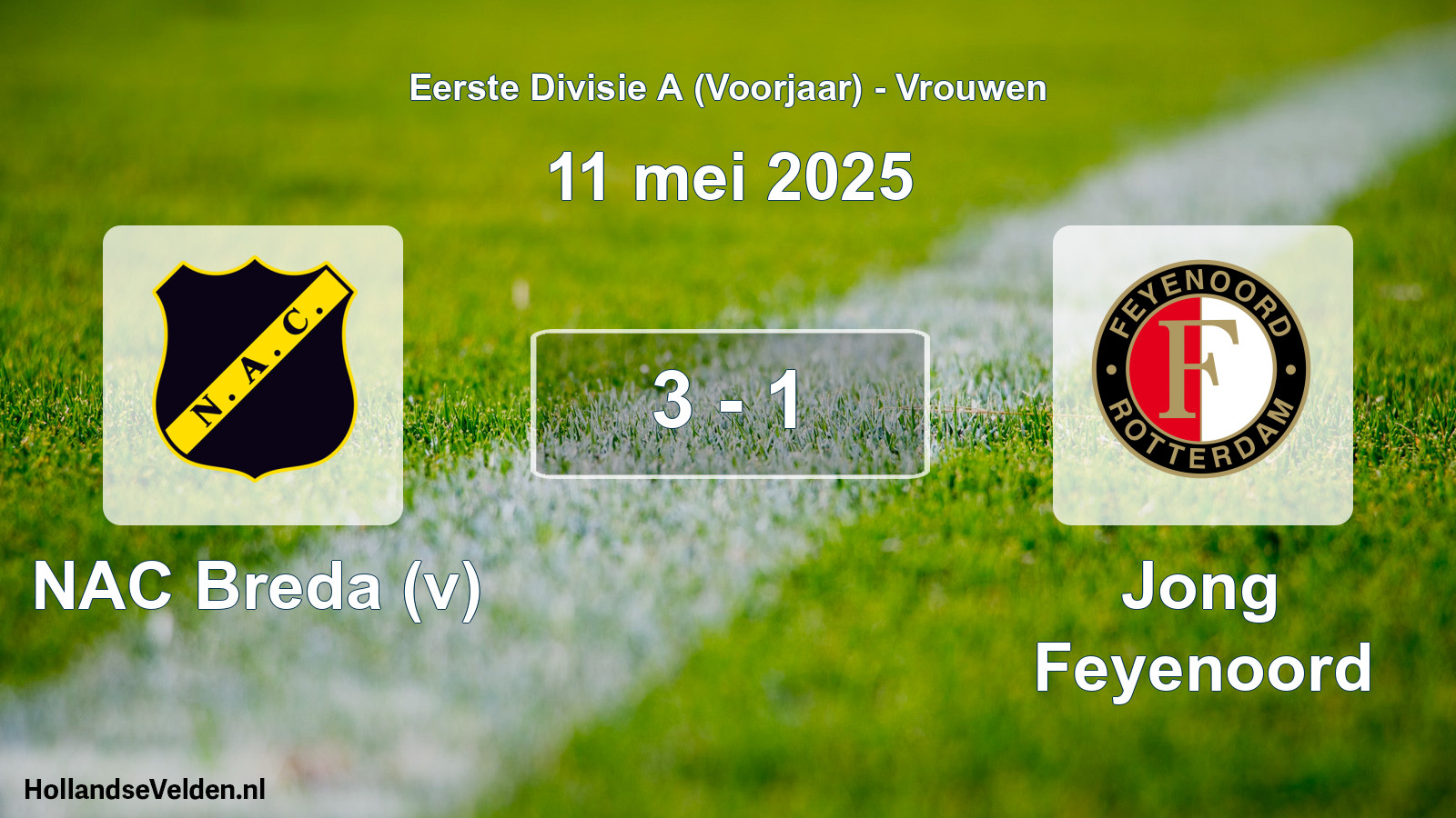 Total number of matches played: NAC Breda (v) - Jong Feyenoord 3 - 1 (11 May 2025)