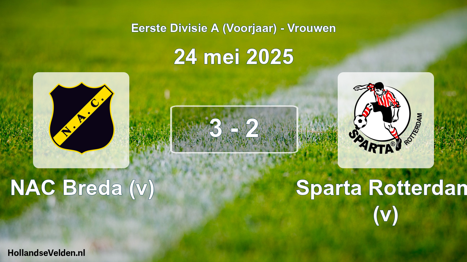 Total number of matches played: NAC Breda (v) - Sparta Rotterdam (v) 3 - 2 (24 May 2025)